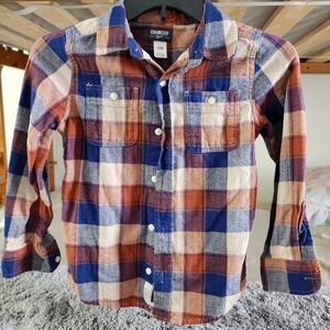 Oshkosh B'Gosh long sleeve plaid size 8 or 8A